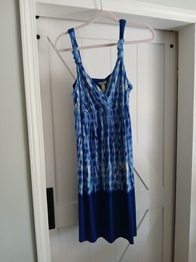 Soma Blue Tie-Dye Mini Dress